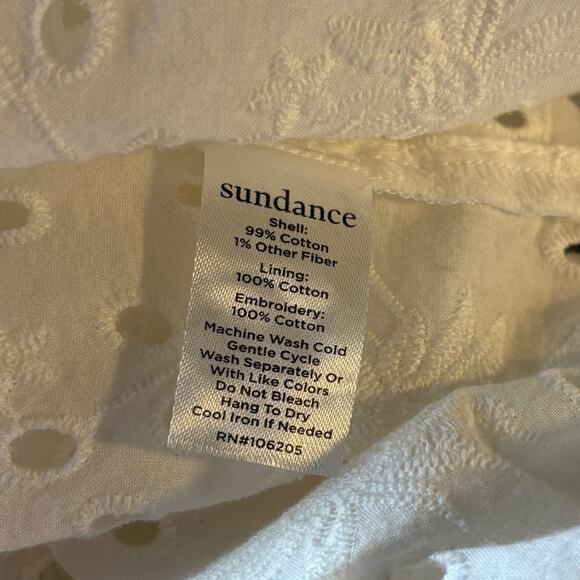 NWOT Sundance Eyelet Lace Embroidered Button Down Blouse with Tank Size L - Picture 8 of 8